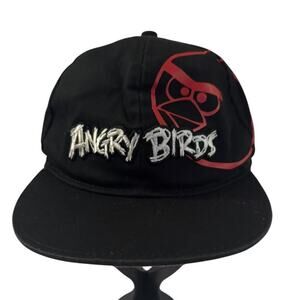 Angry Birds Flat Brim Snapback Cap Adjustable Black Red White